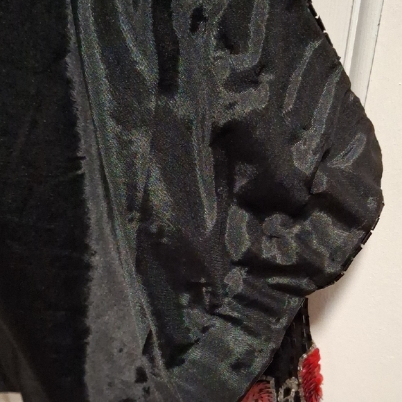 Black Embellished Floral Sequin Cardigan - Picture 11 of 15